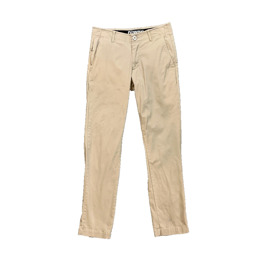 Dixxon Pants Mens 30 Beige Cotton Stretch Flat Front Ankle Chino Trousers